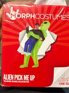 Morph costumes Alien Pick Me Up Inflatable Costume - Green adult size one